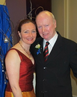 Allison Manley and Frank Carroll in a photo for the manleywoman skatecast, a figure skating podcast