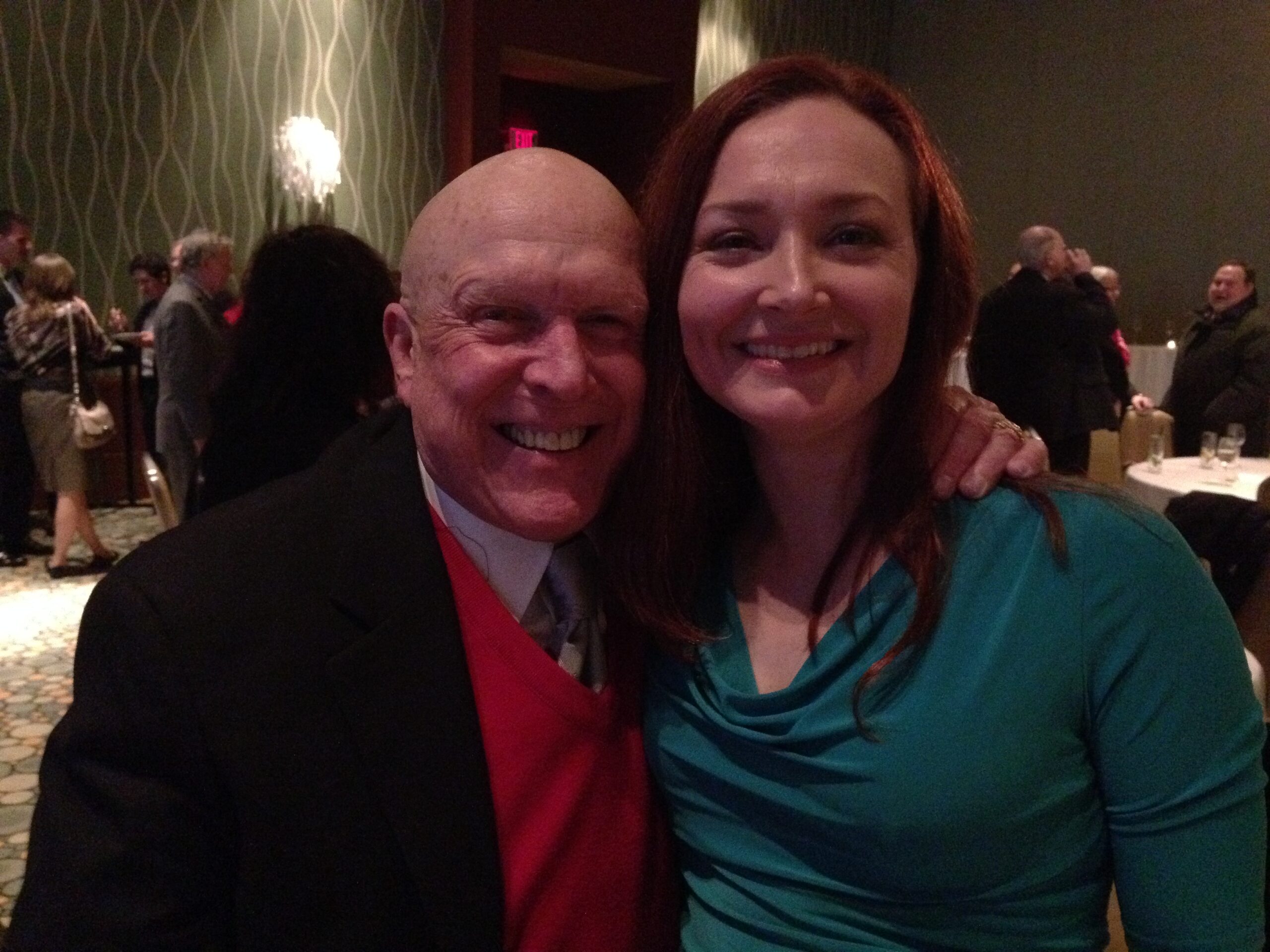 Allison Manley and Doug Wilson in a photo for the manleywoman skatecast, a figure skating podcast