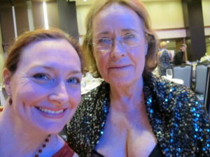 Allison Manley and Slavka Kohout in a photo for the manleywoman skatecast, a figure skating podcast