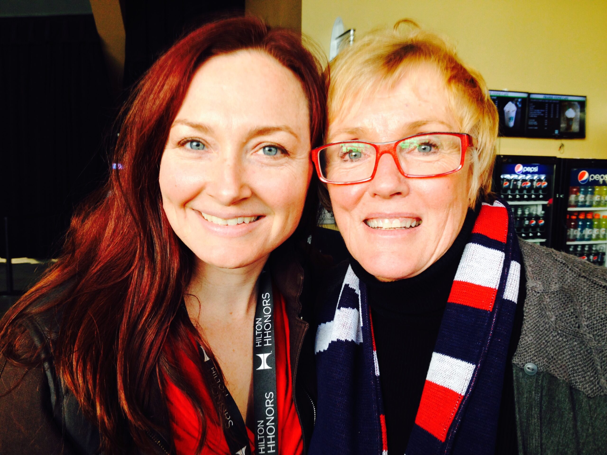 Allison Scott and Allison Manley in a photo for the manleywoman skatecast, a figure skating podcast