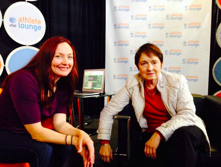 Allison Manley and Tamara Moskvina in a photo for for the manleywoman skatecast, a figure skating podcast