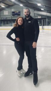 Allison Manley and Timothy LeDuc on the ice at Oakton Sport Complex, November 2025