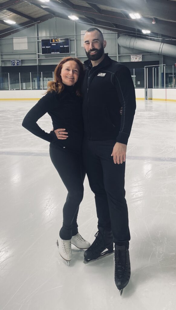 Allison Manley and Timothy LeDuc on the ice at Oakton Sport Complex, November 2025