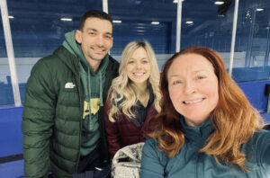 Alexa and Chris Knierim with Allison Manley